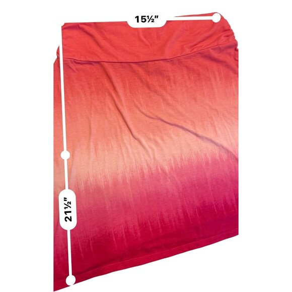Womens Faded Glory Ombre Pink Pull-On Skirt L (12/14) - Picture 3 of 6